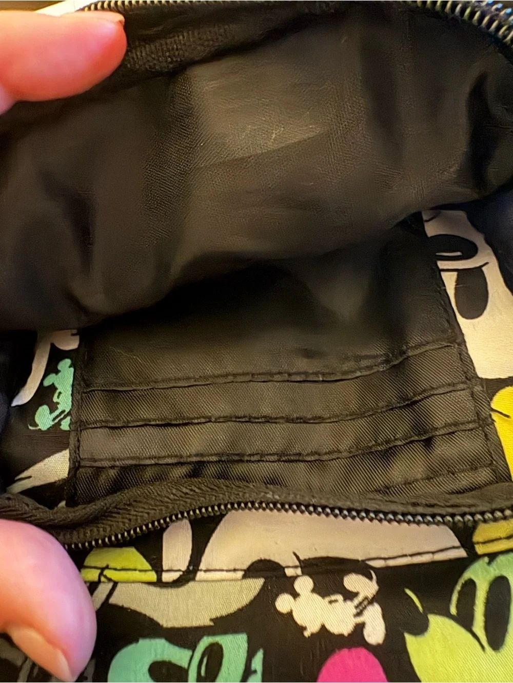 Disney Black Multicolor Mickey Mouse Crossbody Bag